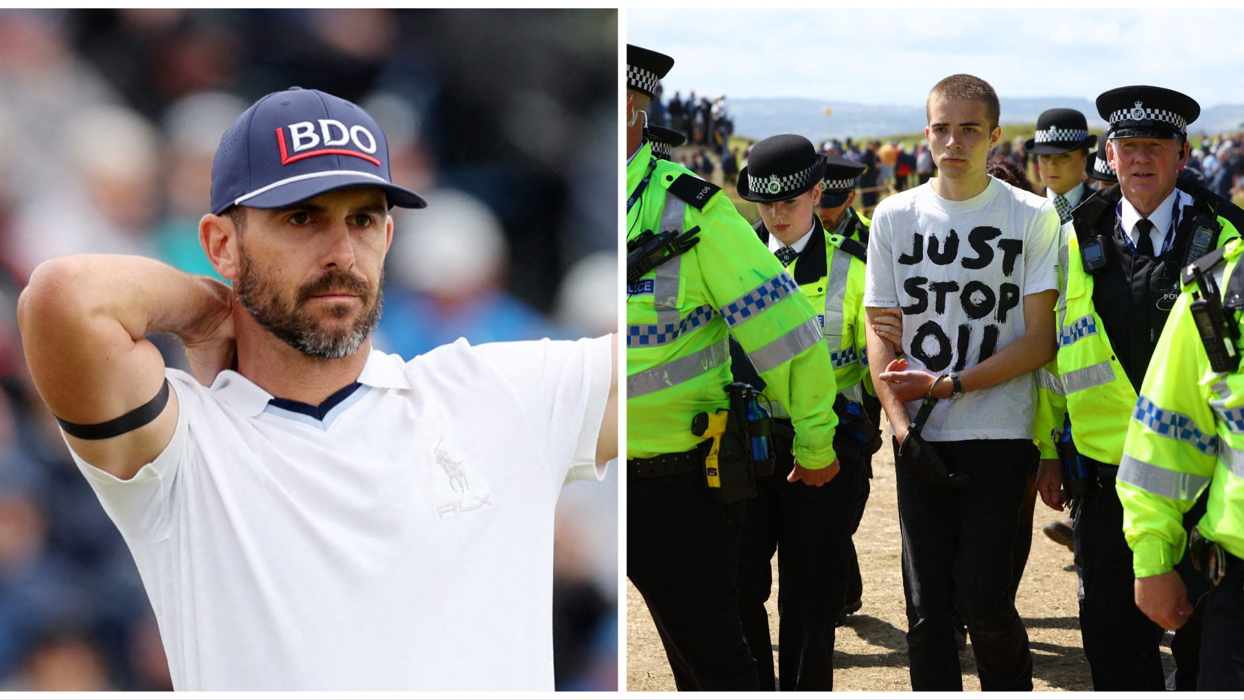 Report: Billy Horschel 'fends off' Just Stop Oil protesters at The Open